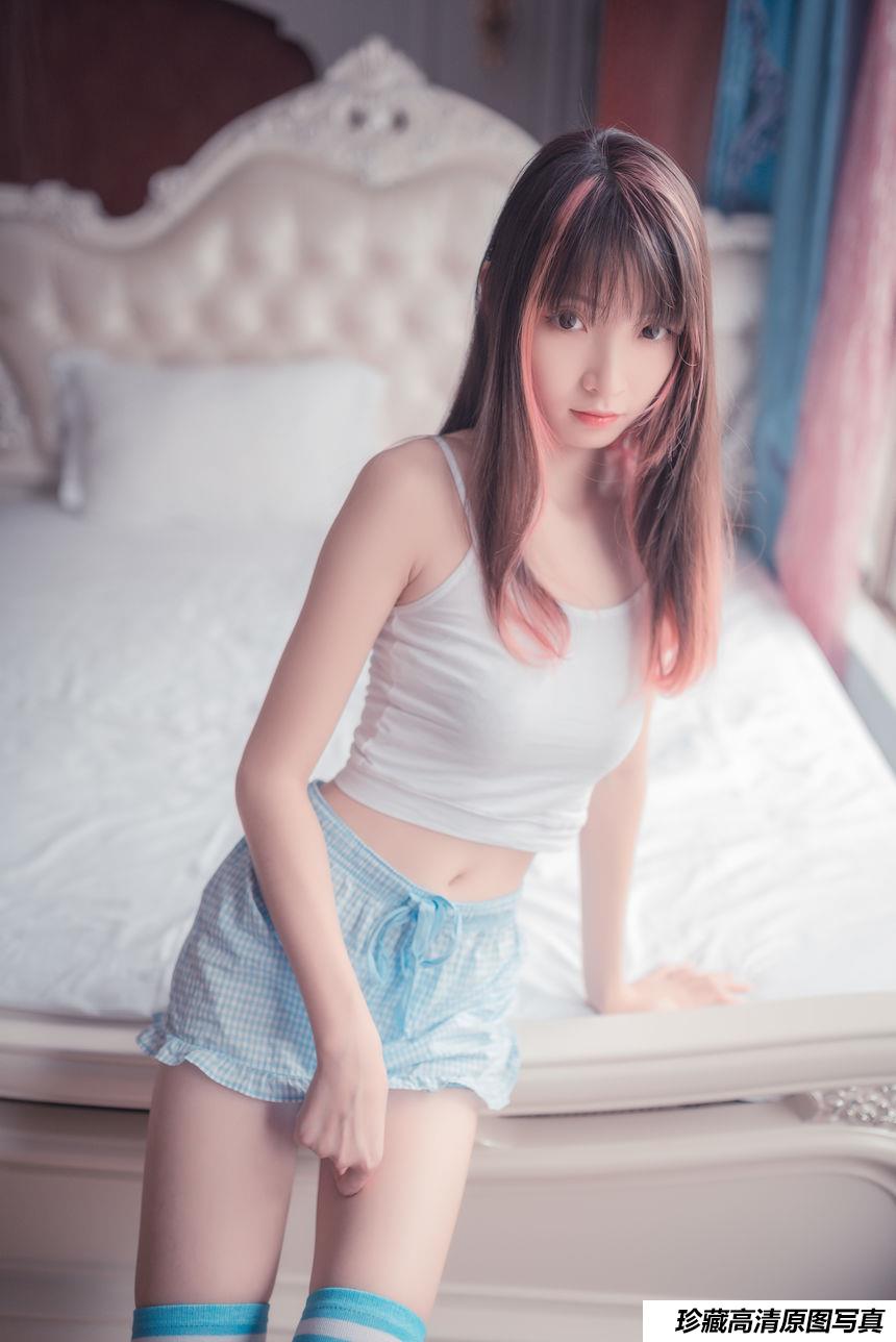 风之领域写真  NO.014 蓝白条纹丝袜小可爱 [50P]