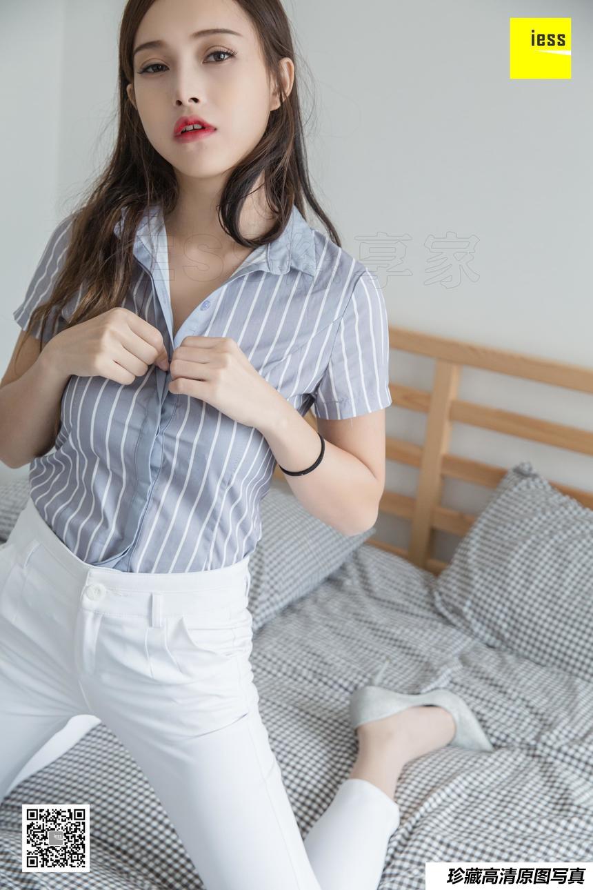 [IESS异思趣向]2019.03.07 丝享家439：小羽OL白长裤 [95P]