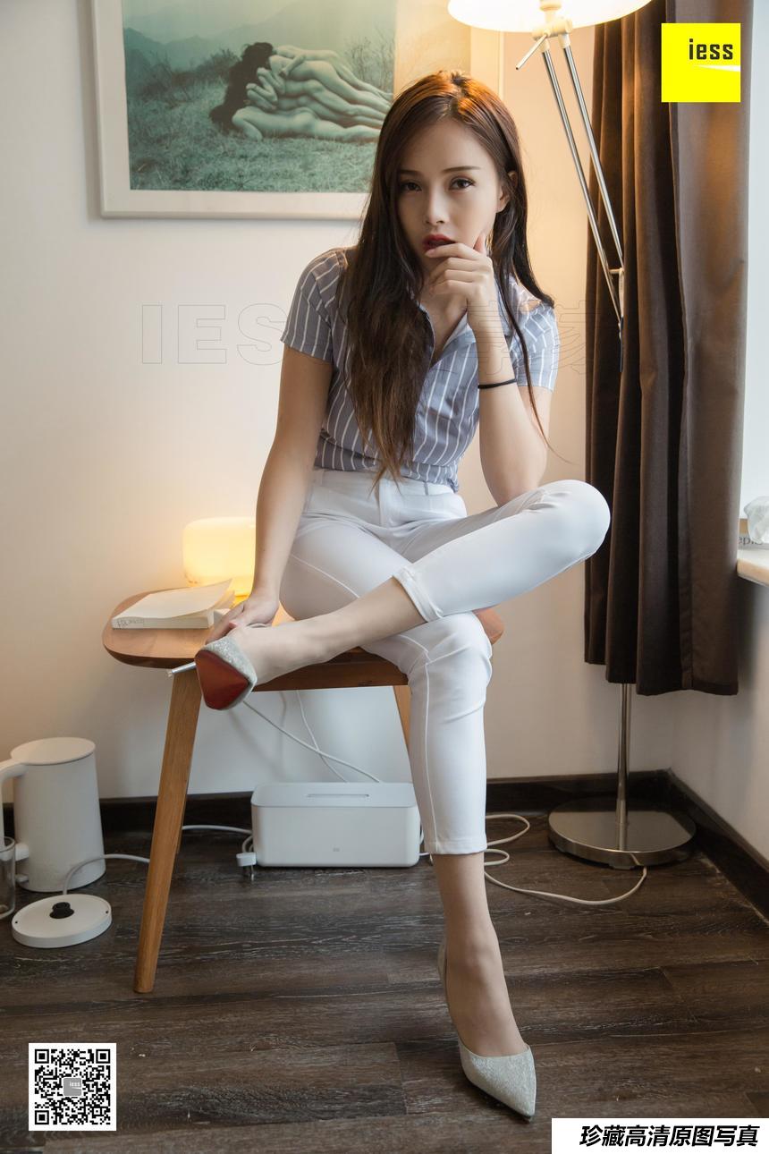 [IESS异思趣向]2019.03.07 丝享家439：小羽OL白长裤 [95P]