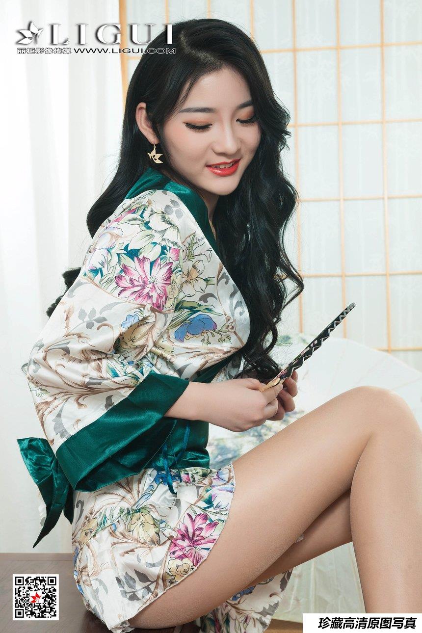 [Ligui丽柜]2019.03.11 Model Yaya 和风青莲 [47P]