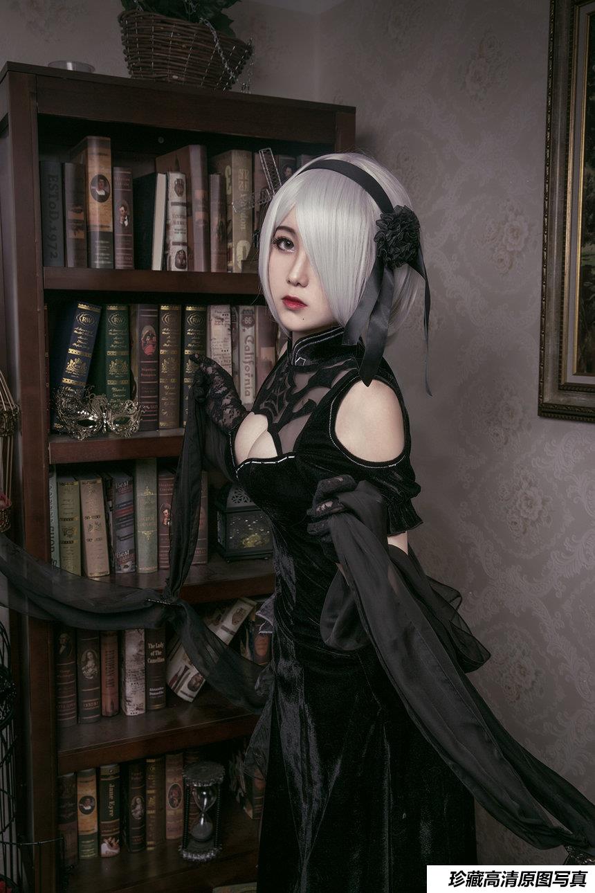[Cosplay]穿旗袍的2B小姐姐 [45P]-艺库