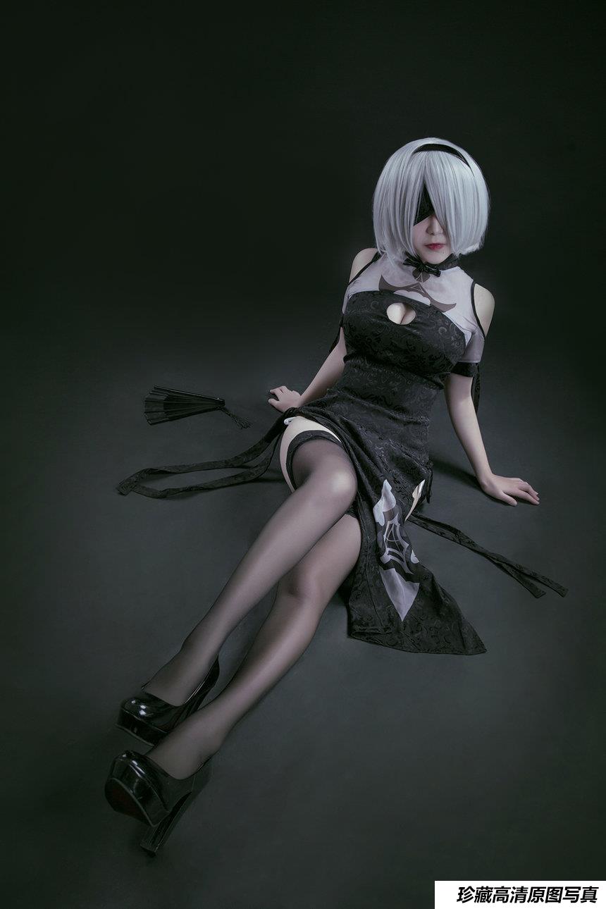 [Cosplay]穿旗袍的2B小姐姐 [45P]