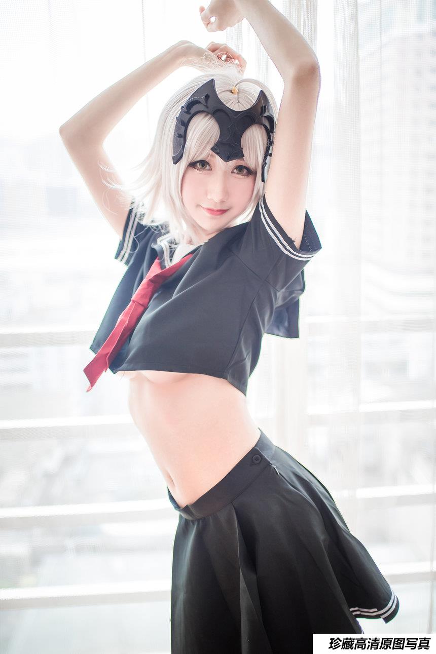 [Cosplay]木绵绵OwO – 贞德（黑）[23P]