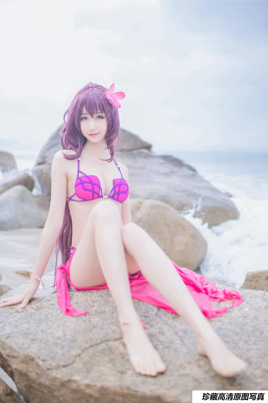 [Cosplay]木绵绵OwO - 泳装斯卡哈 [21P]