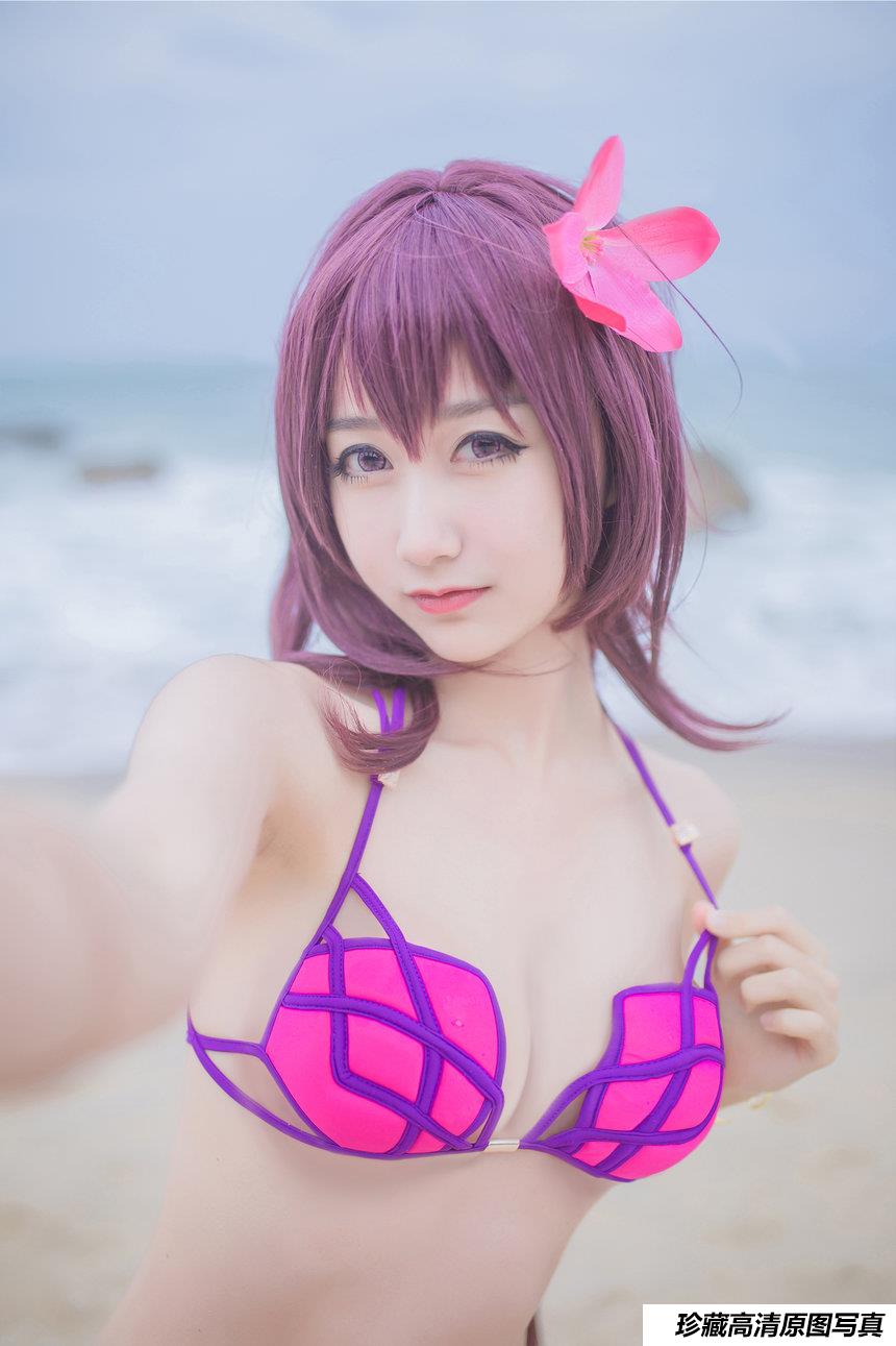 [Cosplay]木绵绵OwO - 泳装斯卡哈 [21P]