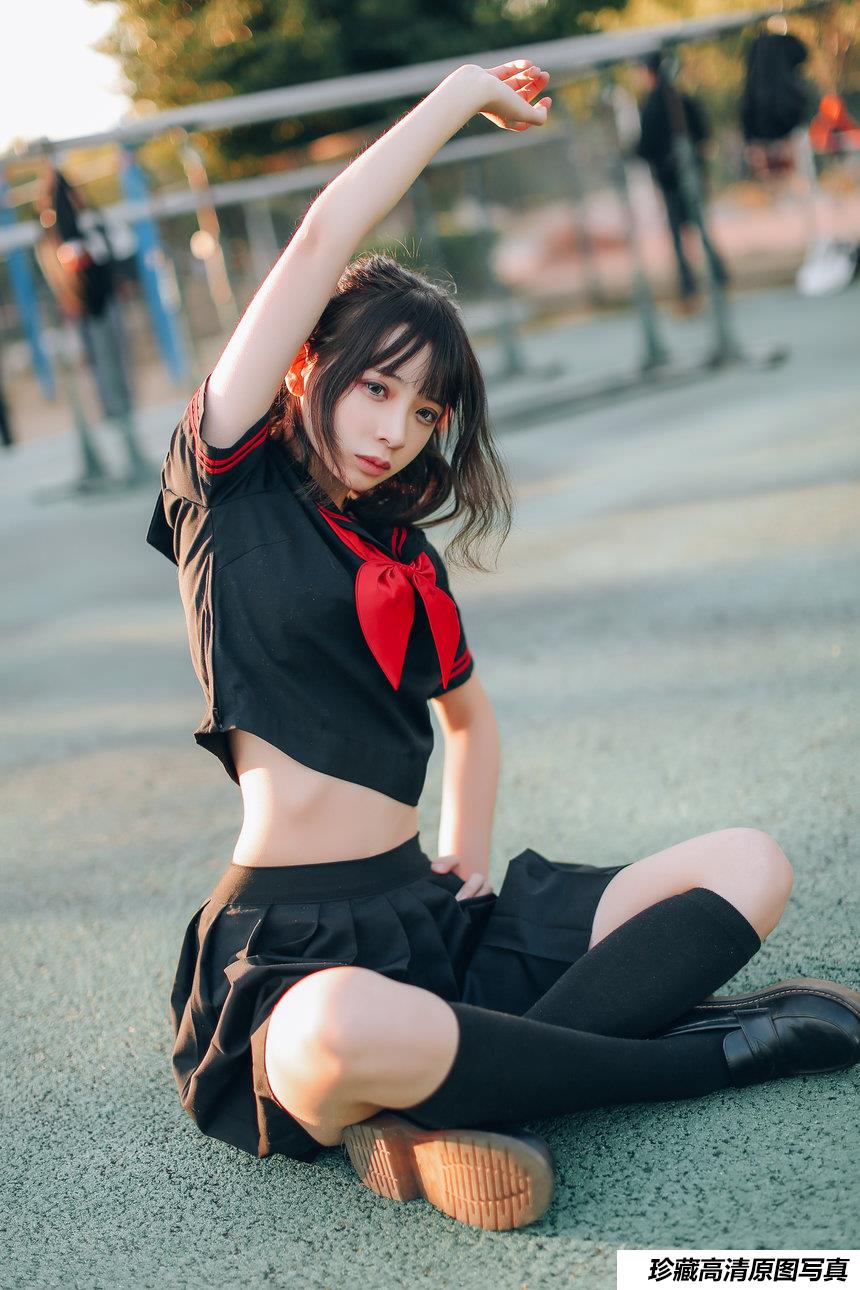 [Cosplay]疯猫ss – 室外JK [18P]