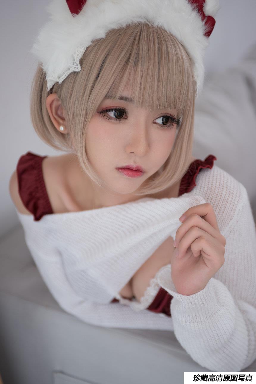 [Cosplay]鳗鱼霏儿 - 兽耳 圣诞白网袜