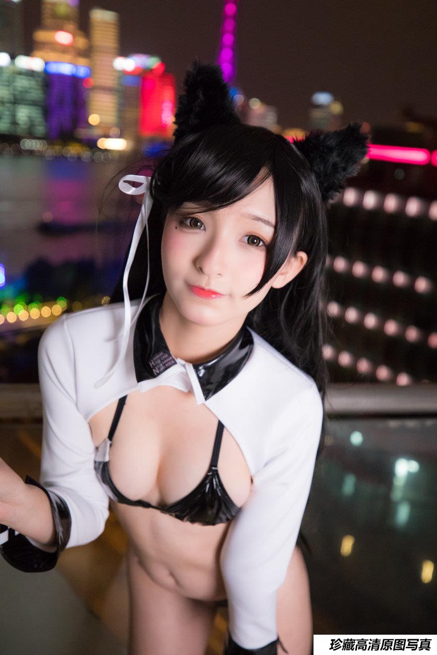 [Cosplay]萝莉神楽板真冬 – ATAGO-LATEX VER (胶袜) [150P]