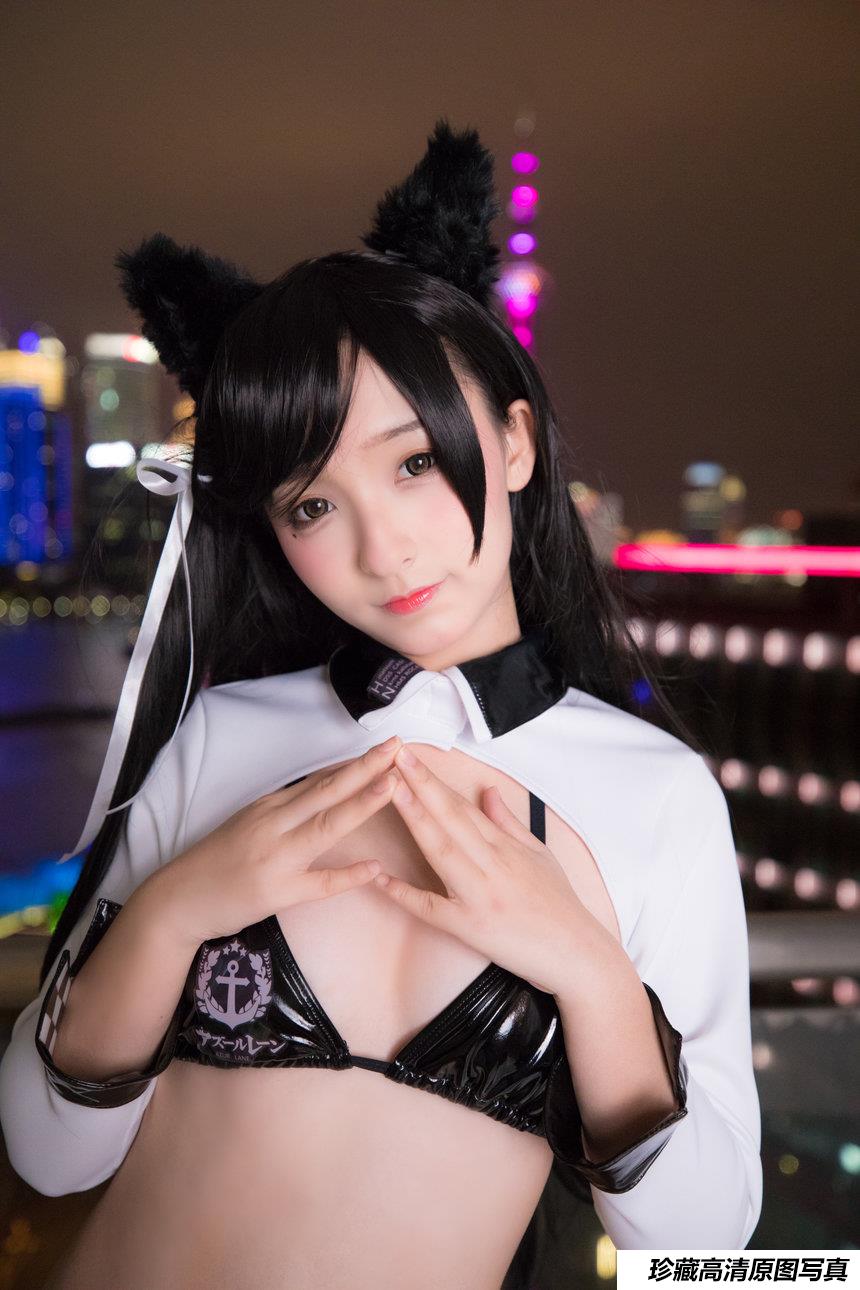[Cosplay]萝莉神楽板真冬 – ATAGO-LATEX VER (胶袜) [150P]