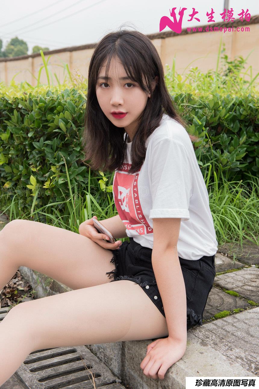 大生模拍 No.046 珠珠 压马路的肉丝腿 [36P1V-335MB]