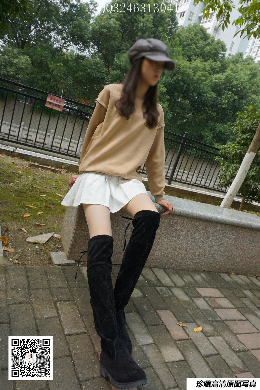 大生模拍 No.071 过膝靴灰丝 [77P1V-569MB]