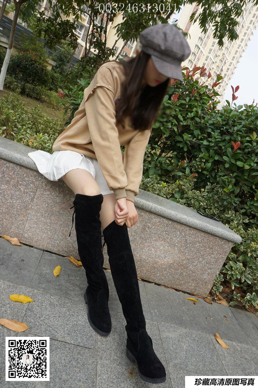 大生模拍 No.071 过膝靴灰丝 [77P1V-569MB]