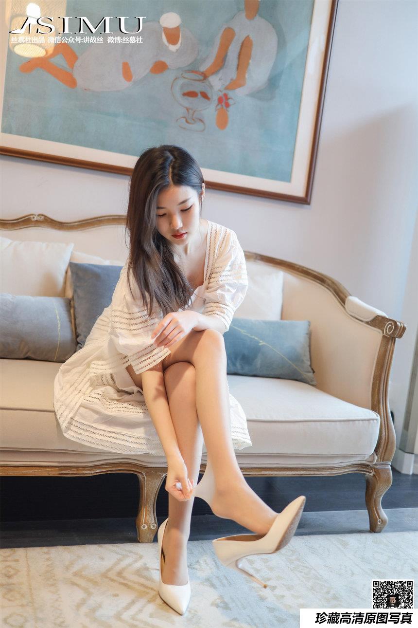 丝慕写真 SM229 《文欣的白色高跟鞋》 [55P]