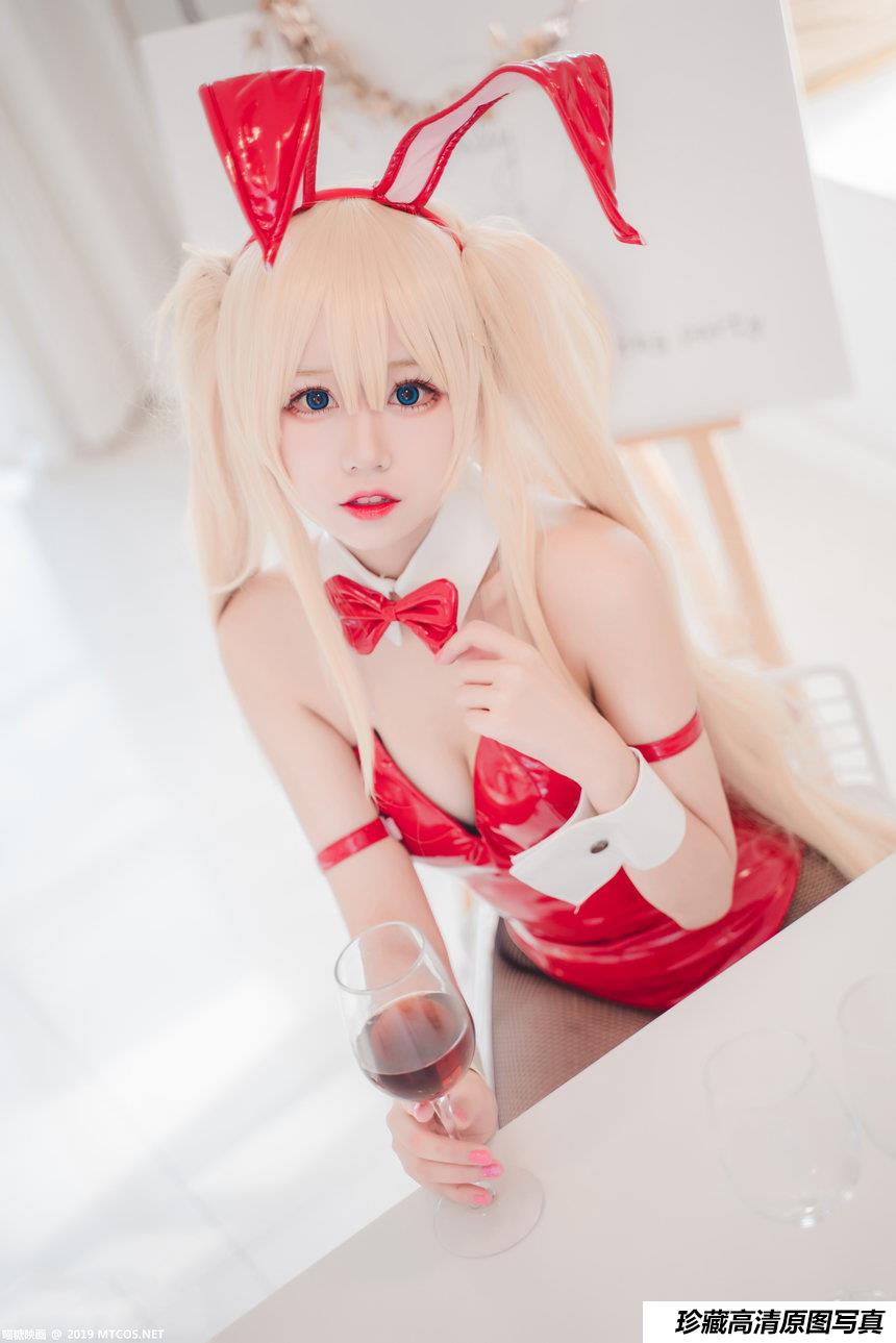 喵糖映画 VOL.021 黑网袜红色兔女郎