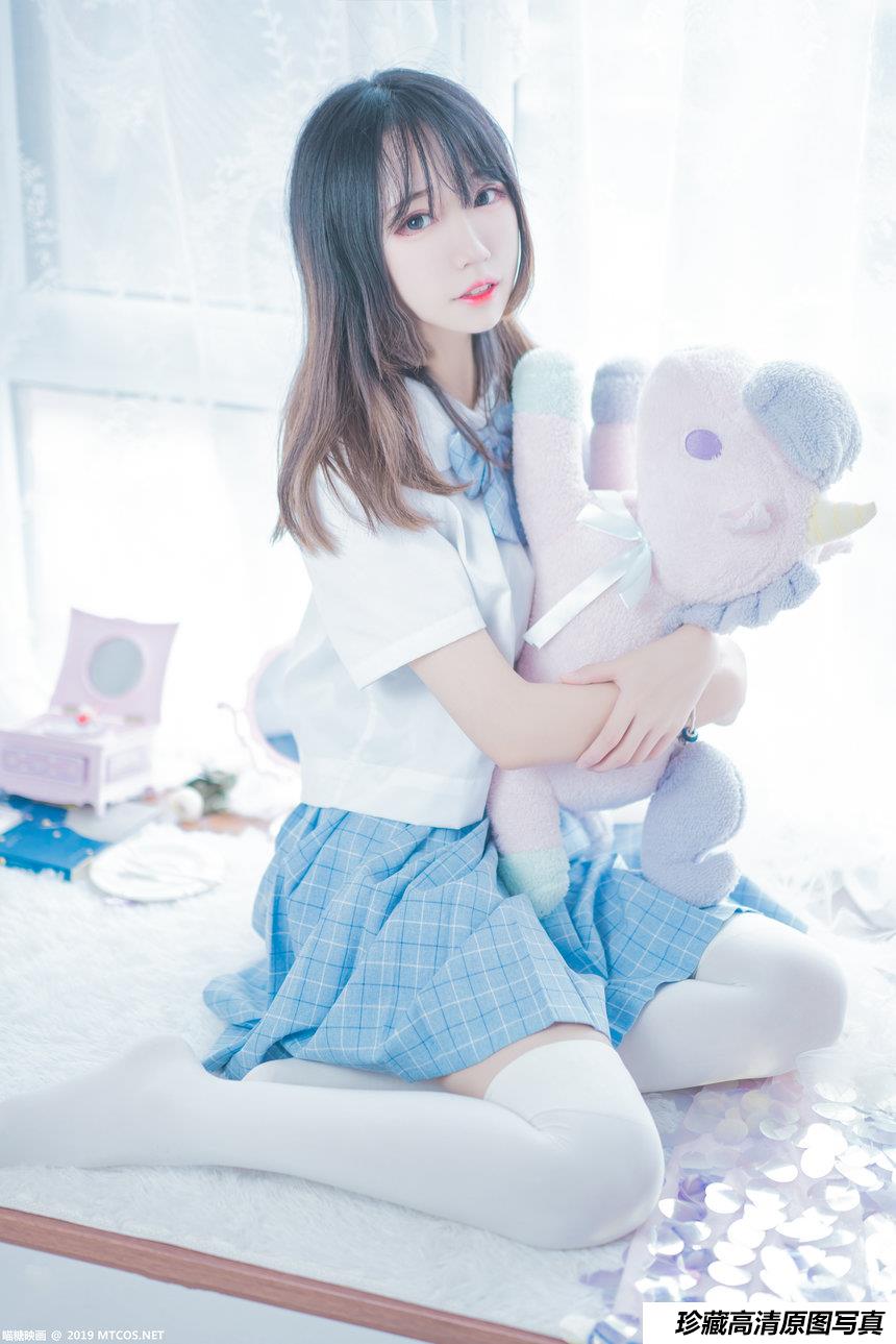喵糖映画 VOL.019 蓝白梦幻少女-艺库