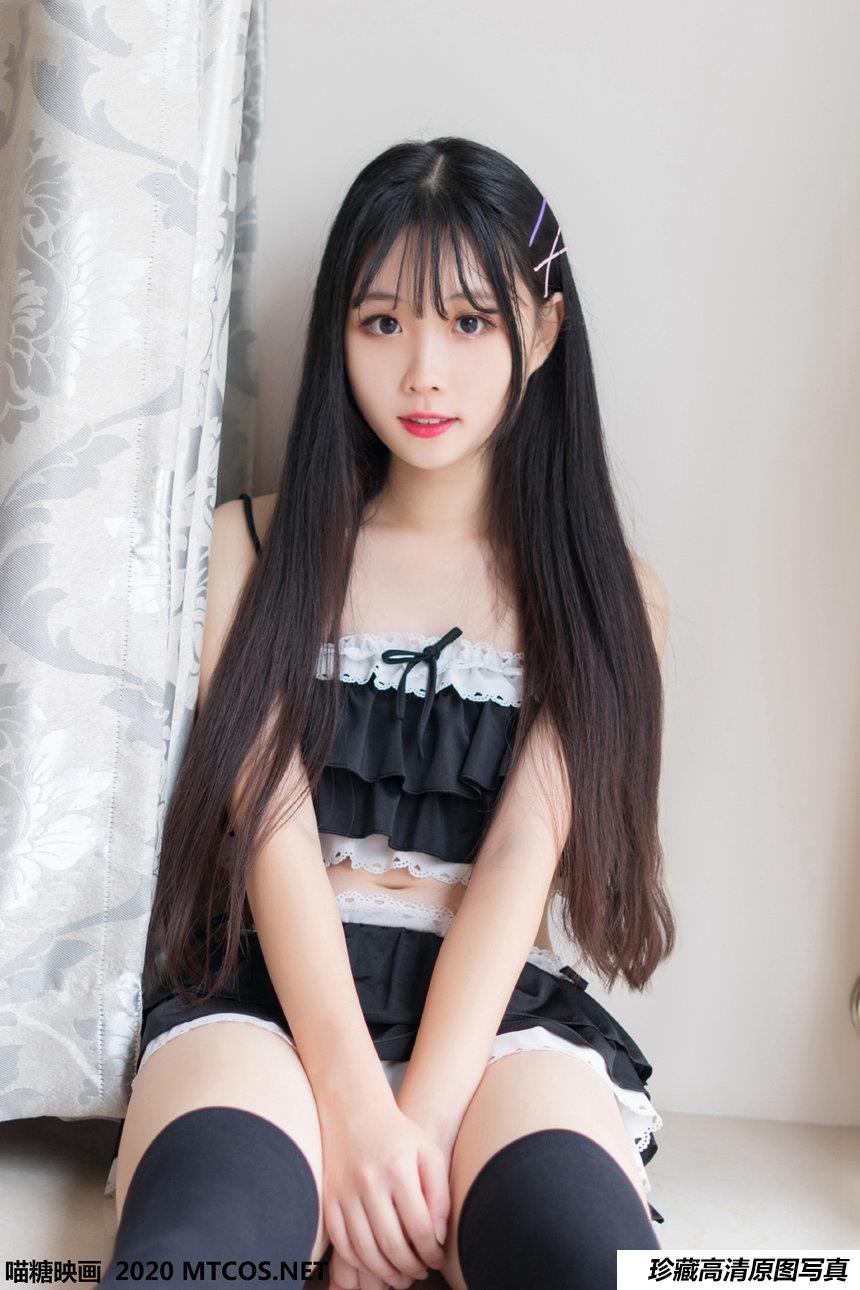 喵糖映画 VOL.102 蕾丝荷叶边泳衣