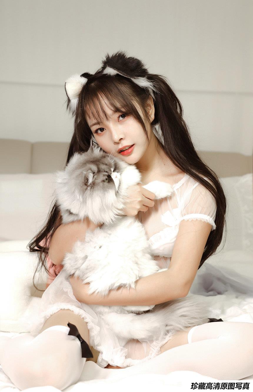 苏嫣嫣阿姨 - 白色猫耳头饰 [10P-15MB]