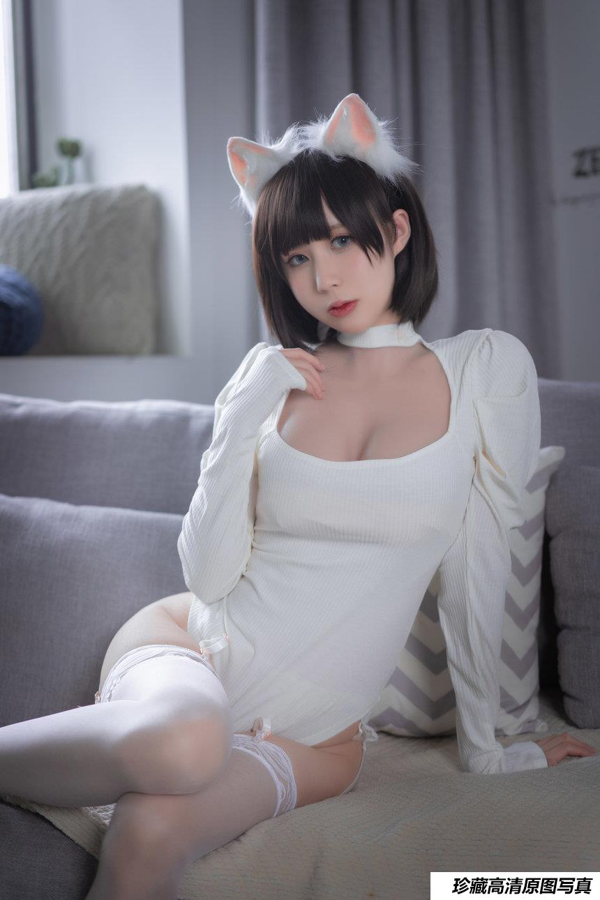 西园寺南歌写真 – 白猫白色连体衣 [30P-121MB]-绅士图