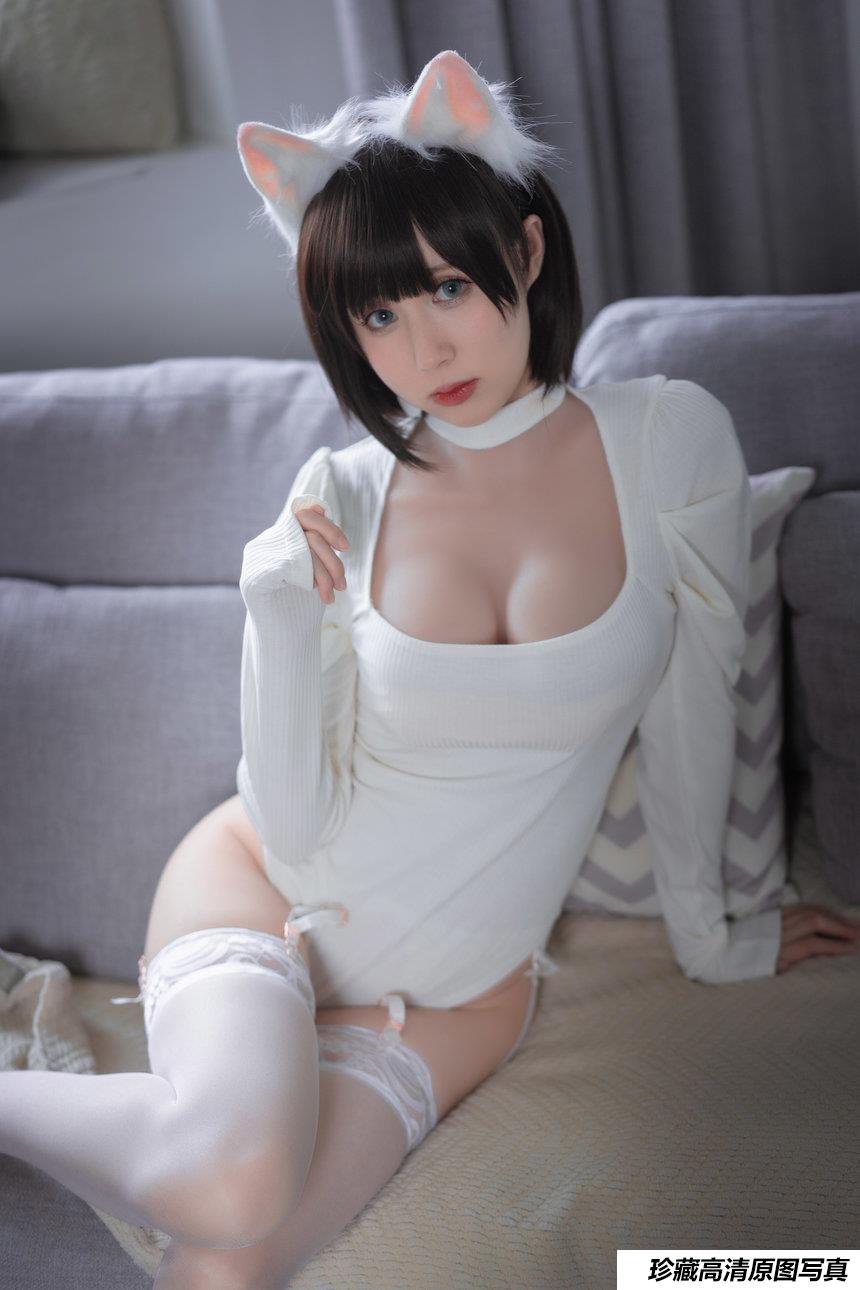 西园寺南歌写真 - 白猫白色连体衣 [30P-121MB]