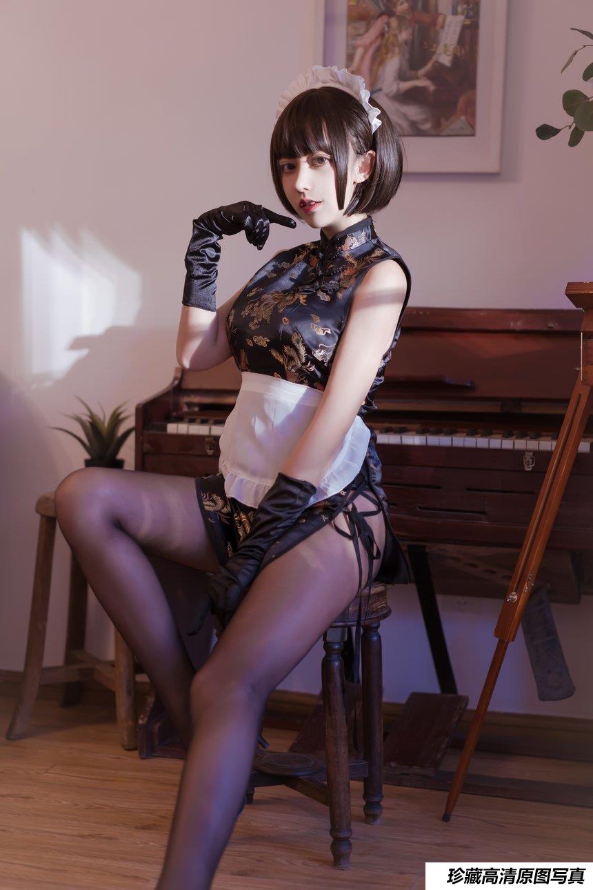 过期米线线喵 – 旗袍厨娘[43P-62M]