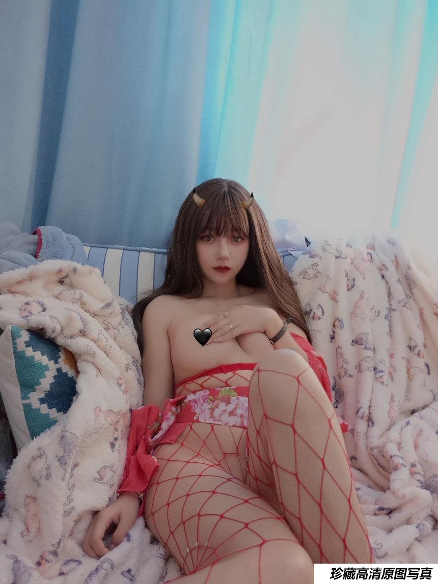 过期米线线喵 网袜 红色 [24P 43M]