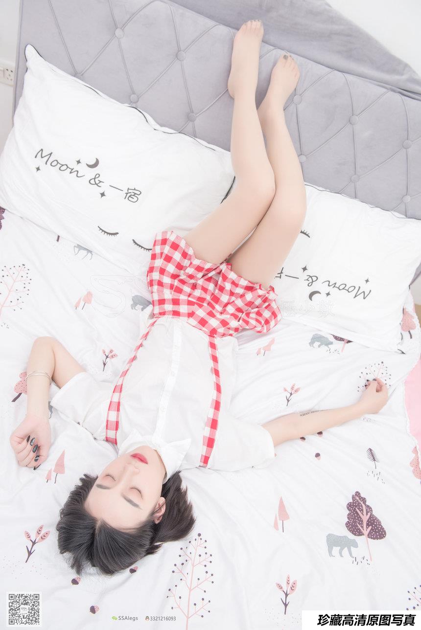 [SSA丝社]超清写真 NO.033 大大 红白格子齐臀超短裙肉丝[99P-809MB]