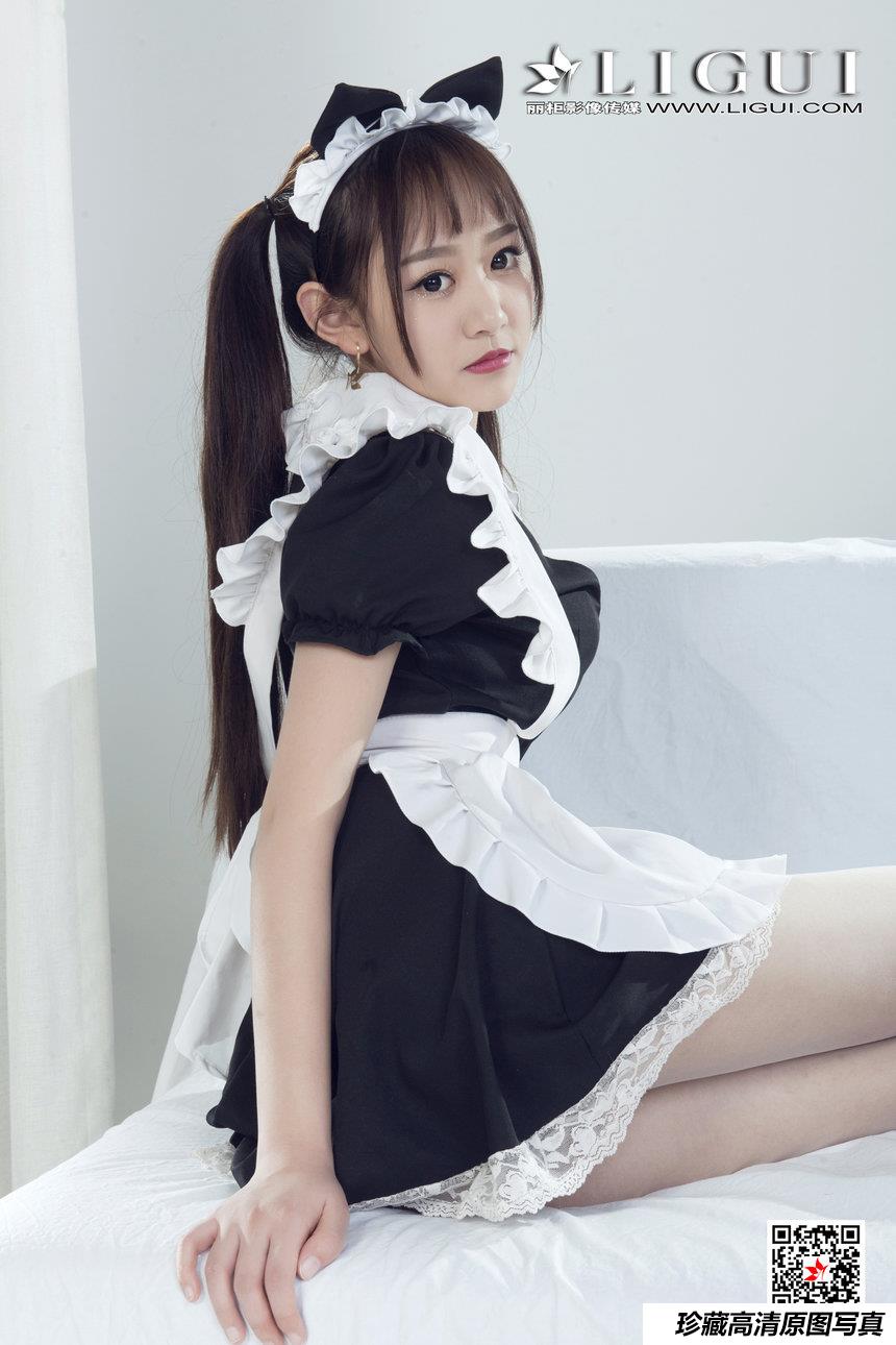 [Ligui丽柜] 2021.03.29 《00后白丝小佣》小熊 [73+1P67M]