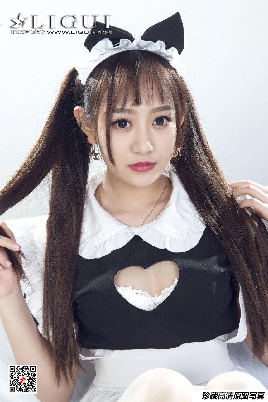 [Ligui丽柜] 2021.03.29 《00后白丝小佣》小熊 [73+1P67M]