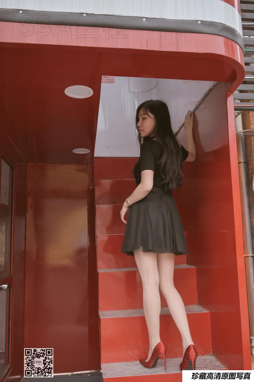 [SSA丝社]超清写真 NO.097 雪梨 腿模雪梨街拍红色高跟鞋肉丝[120P-783MB]