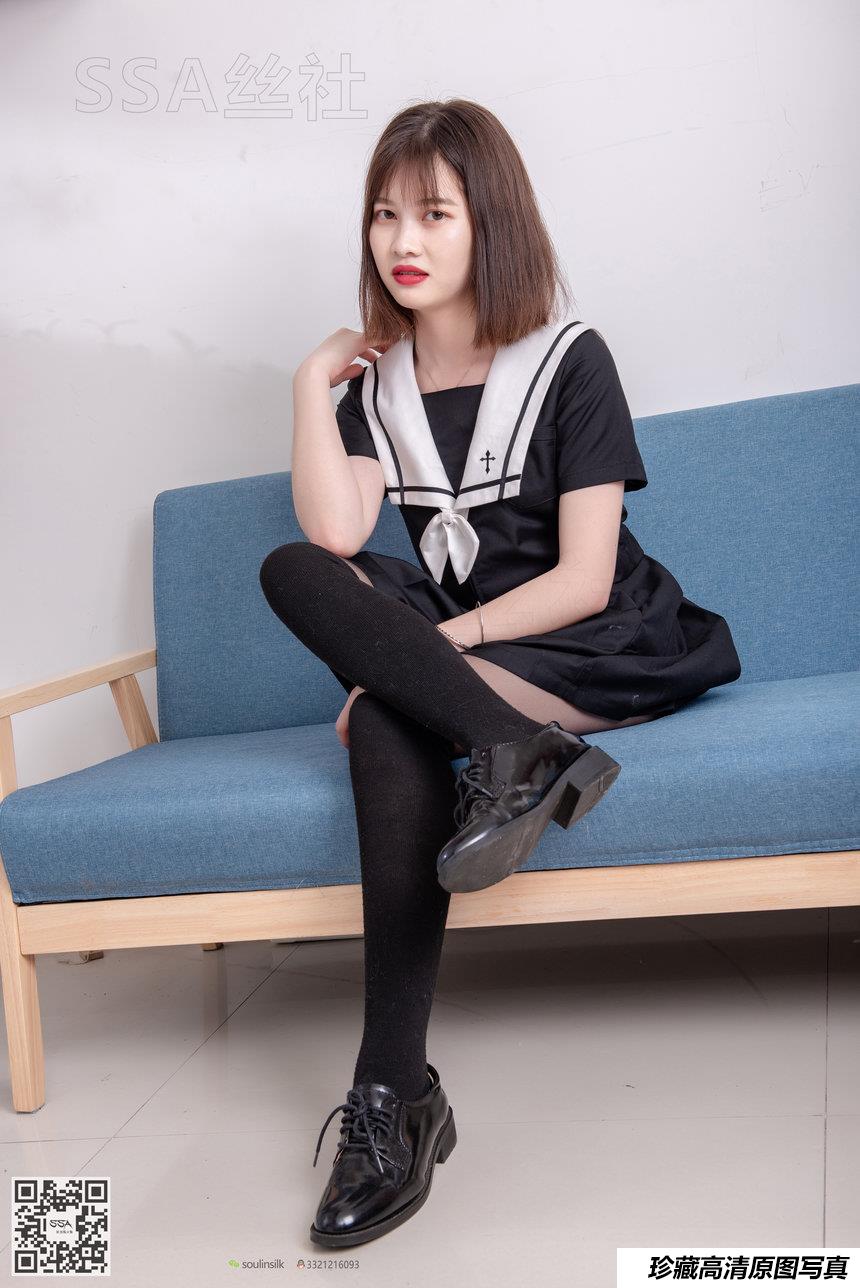 [SSA丝社]超清写真 NO.113 穗子 腿模穗子教你穿黑色系JK制服[156P-2.24GB]-艺库