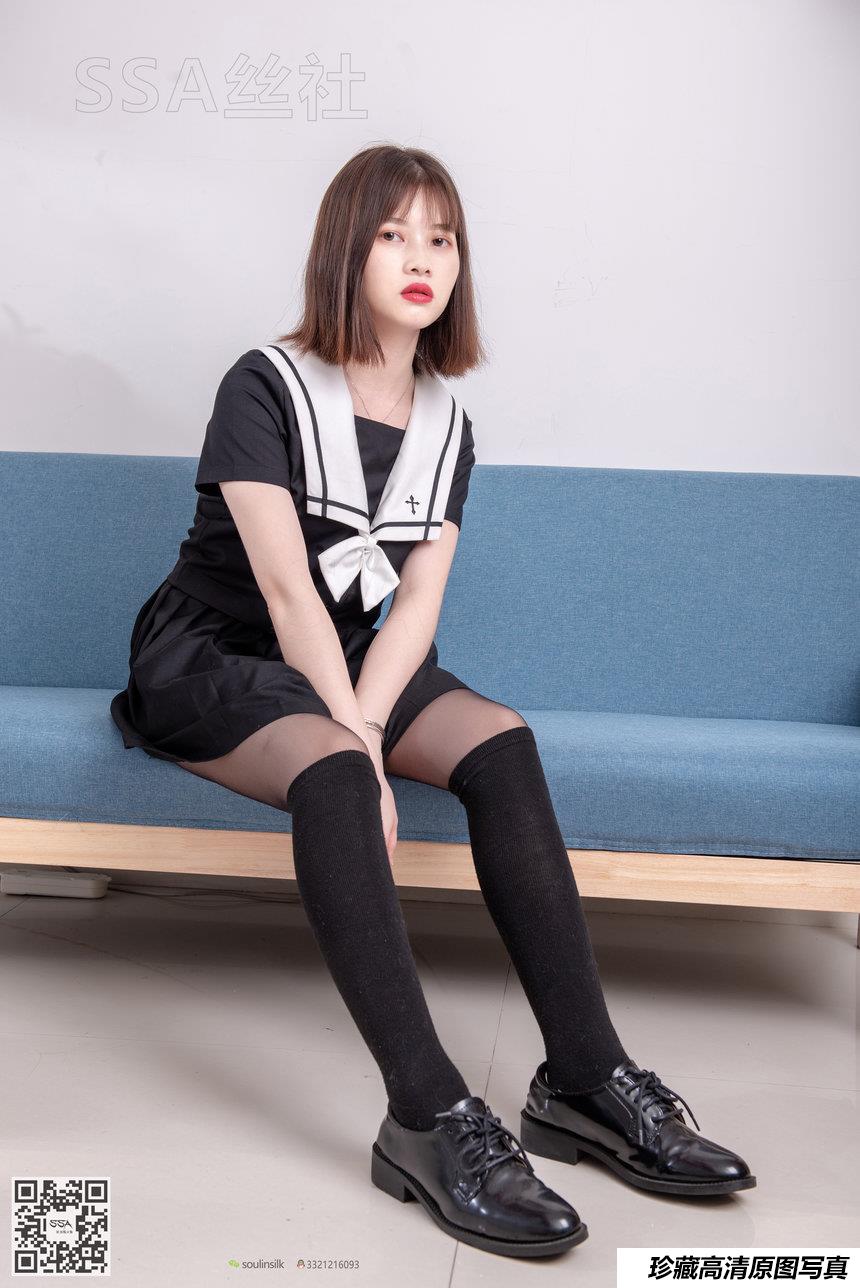 [SSA丝社]超清写真 NO.113 穗子 腿模穗子教你穿黑色系JK制服[156P-2.24GB]
