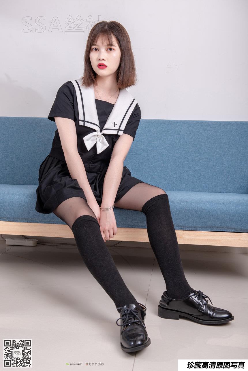 [SSA丝社]超清写真 NO.113 穗子 腿模穗子教你穿黑色系JK制服[156P-2.24GB]