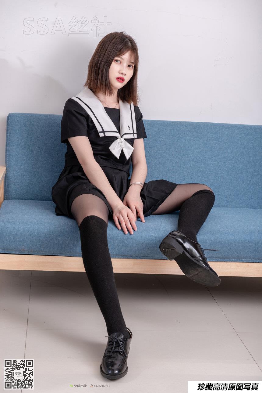 [SSA丝社]超清写真 NO.113 穗子 腿模穗子教你穿黑色系JK制服[156P-2.24GB]