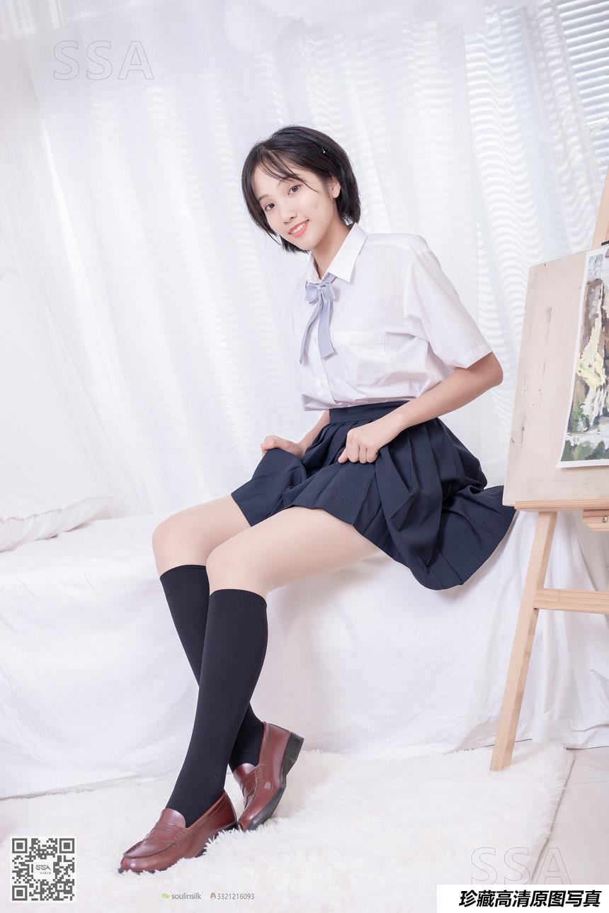 [SSA丝社]超清写真 NO.181 小佩 酒窝少女JK制服肉丝黑袜穿搭示范[135P-1.44GB]-绅士图