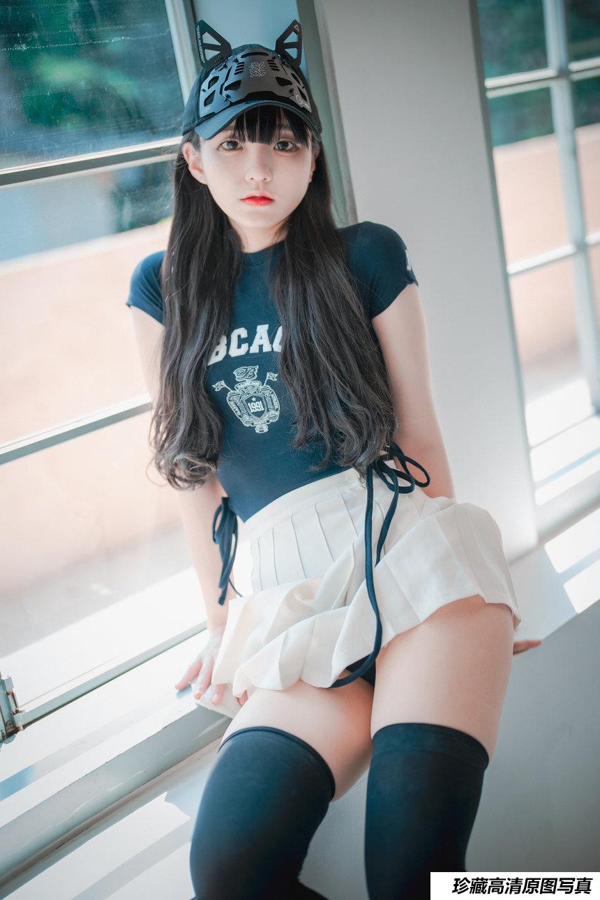 DJAWA Photo - Jeong Jenny  - Classic Athletic Girl in Navy Blue [71P-1.5G]