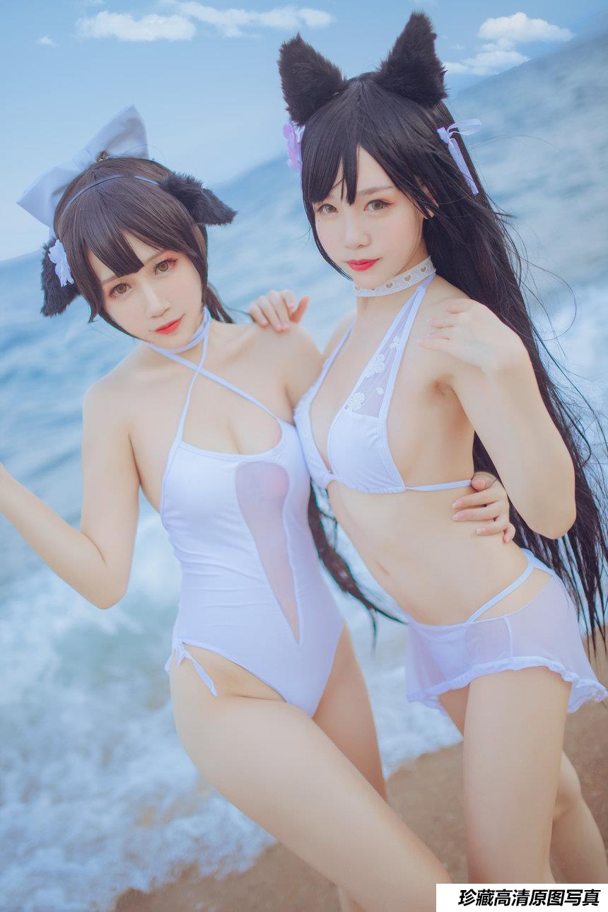 抖娘-利世图集 - 抖娘×不呆猫 獒犬海边泳装[41P／326MB]