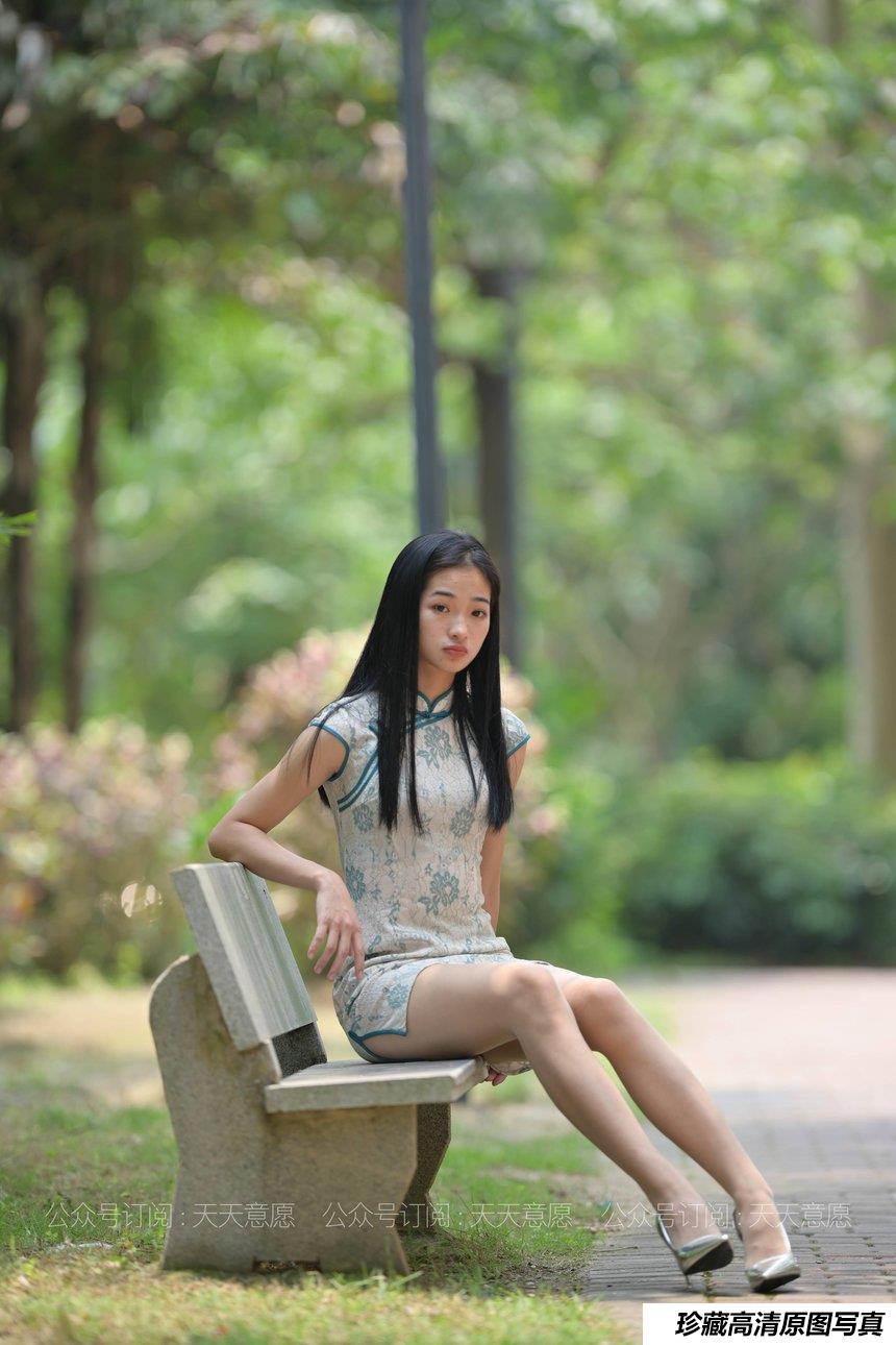 [IESS异思趣向] 2021.05.04 丝享家796：宁宁《绿荫旗袍秀》[61P／61.3MB]