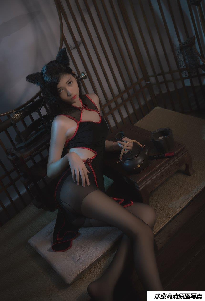 南桃 NO.006 - 黑丝旗袍[25P／32.4MB]