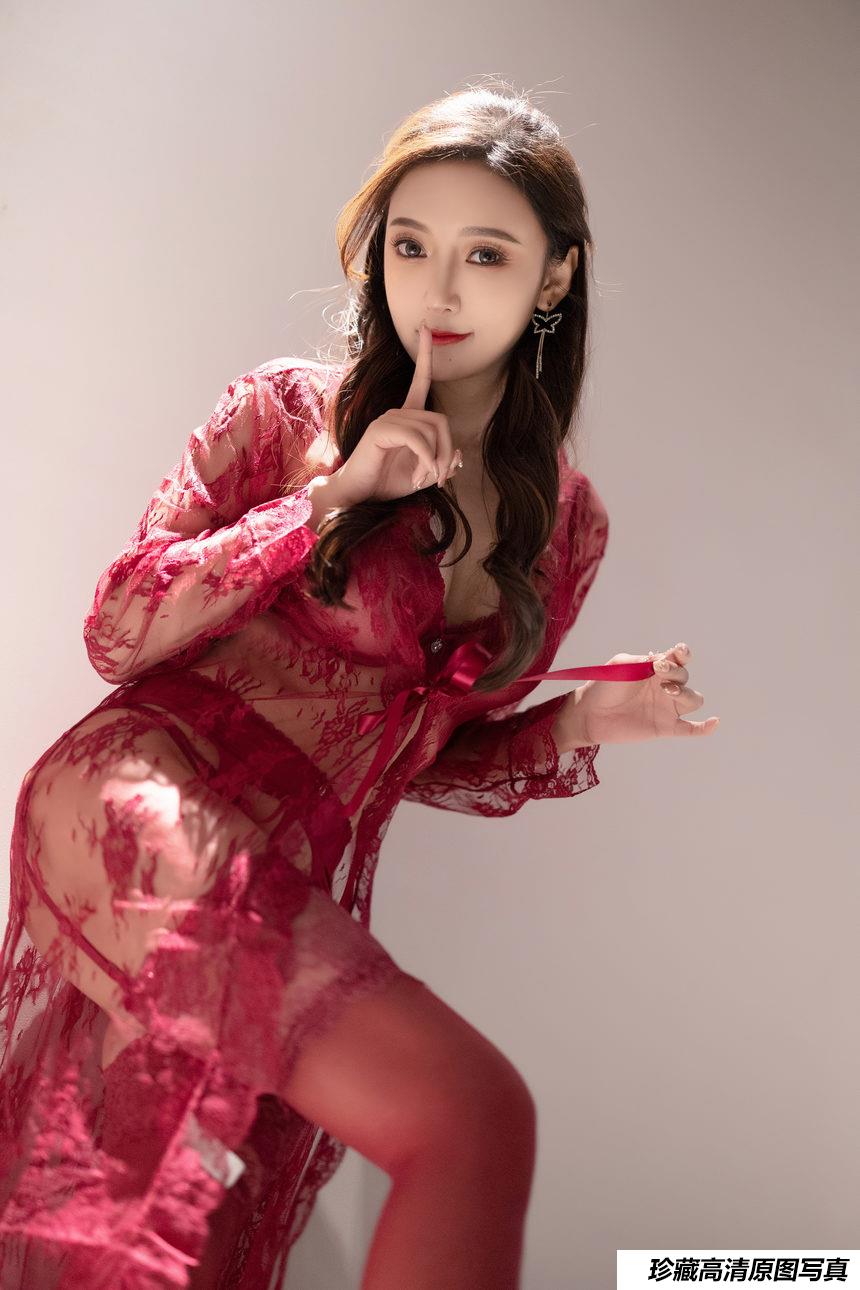王馨瑶Yanni《 酒红色情趣套装》原版写真  [86P-375MB]-绅士图
