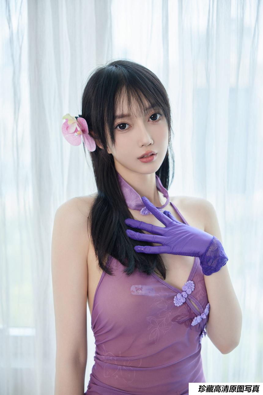 玥儿玥《紫色旗袍》原版写真 [63P-1.54G]