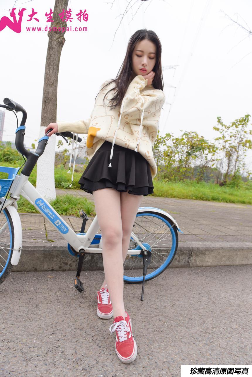 大生模拍 No.172 青青 单车少女