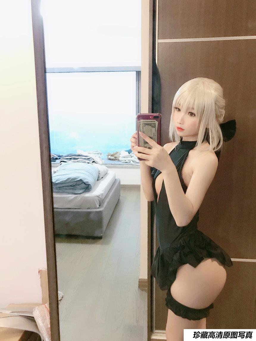 鬼畜瑶 NO.027 黑呆泳装自拍 [8P 39M]