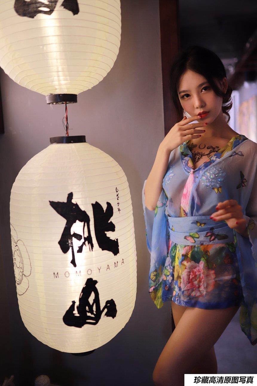 抖娘利世 水蓝和服 [30P-46.9MB]