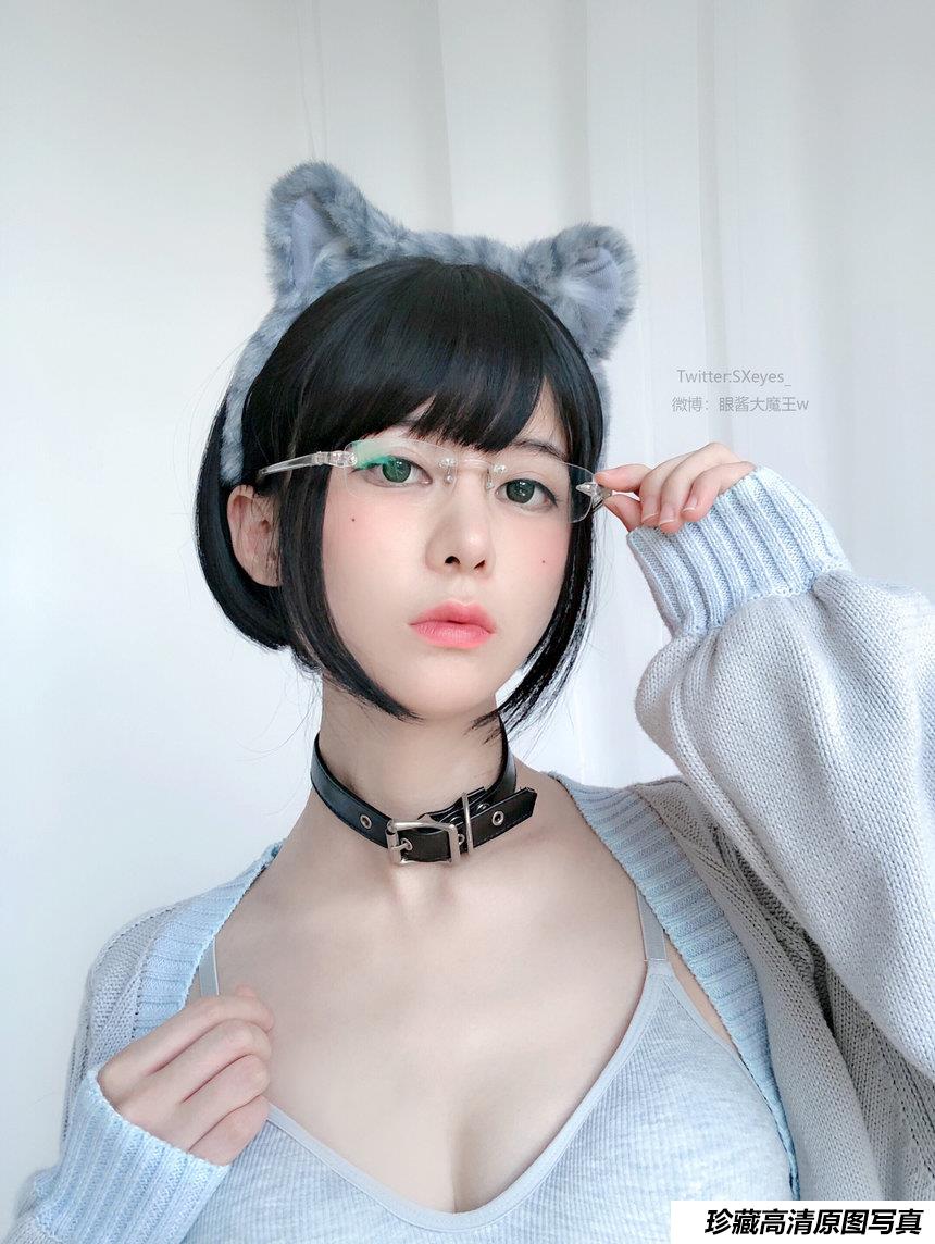 眼酱大魔王w NO.054 - 黑丝OL&猫耳[14P／53.5MB]