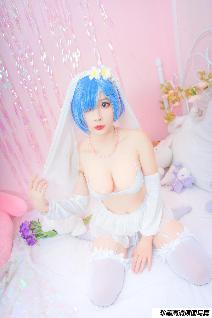 黑米粥 NO.011 – 蕾姆婚纱 [9P-86M]