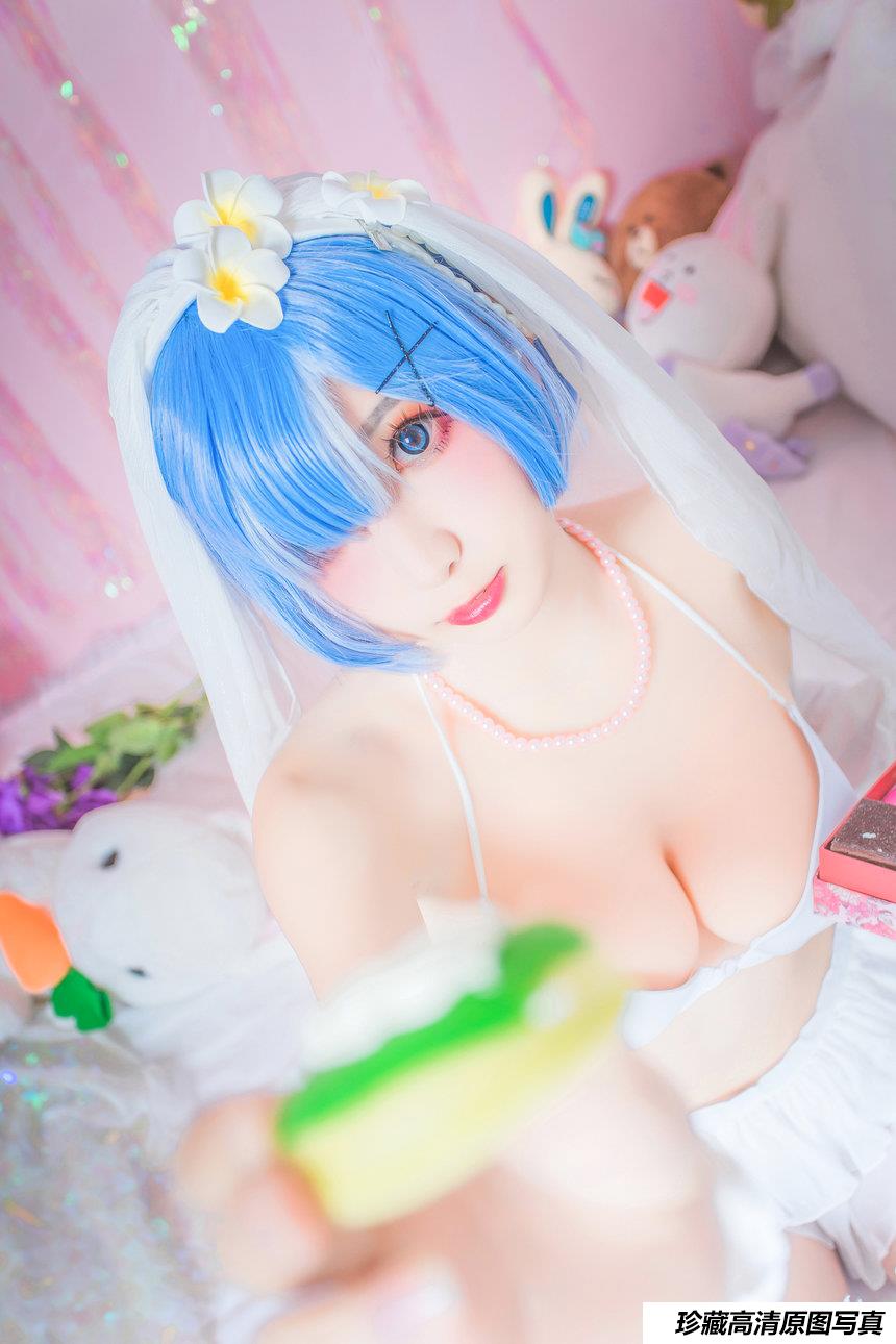 黑米粥 NO.011 – 蕾姆婚纱 [9P-86M]