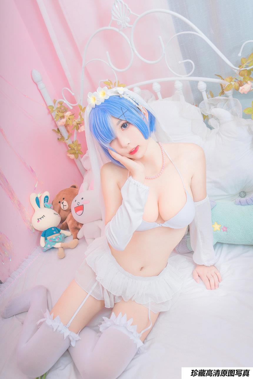 黑米粥 NO.011 – 蕾姆婚纱 [9P-86M]