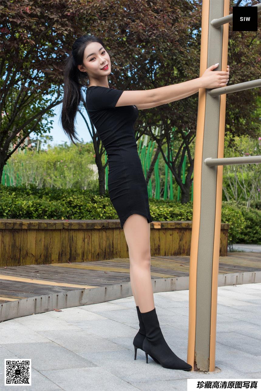 SIW斯文传媒 043 运动休闲纯棉黑色修身连身衫 - 乐饮 [67P-187M]