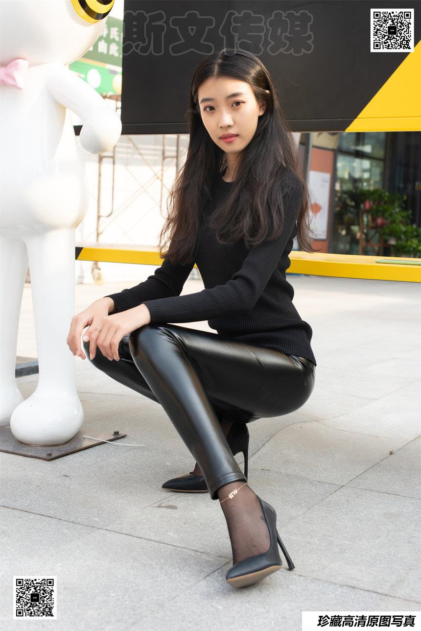 SIW斯文传媒 054 2019秋冬时尚性感紧身保暖加绒皮裤 - 蓉儿 [61P-135M]