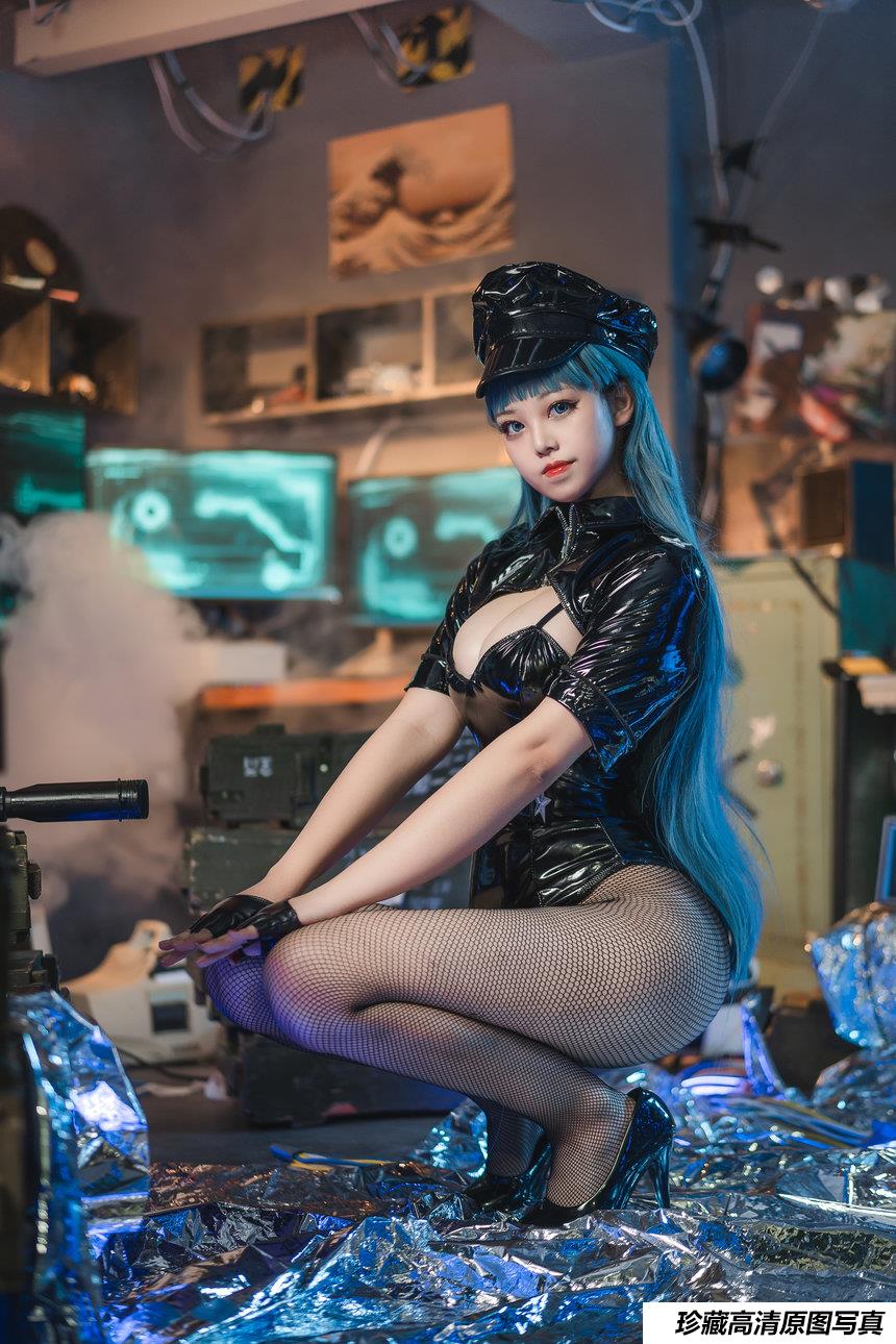 蜜汁猫裘 NO.060 胶衣女警 [51P-898MB]